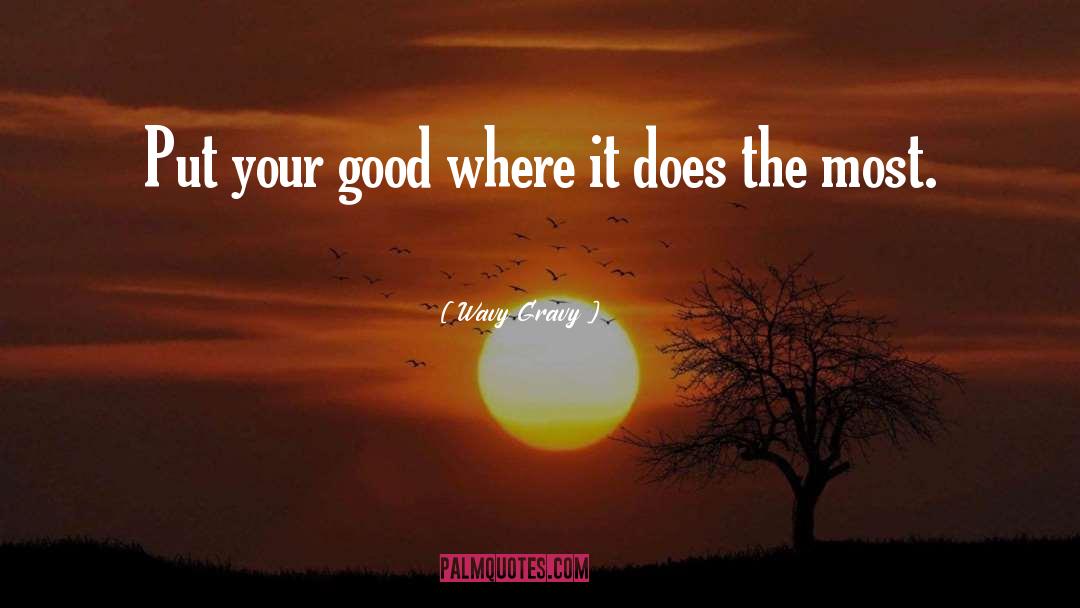 Where Does The Good Go quotes by Wavy Gravy