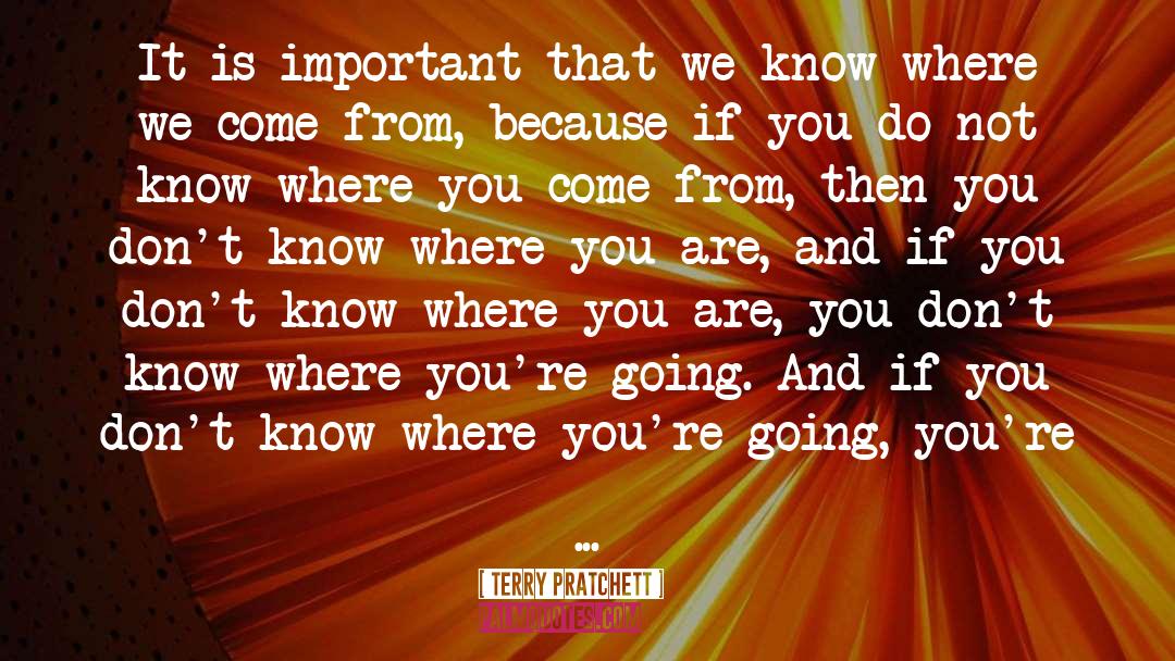 Where We Come From quotes by Terry Pratchett