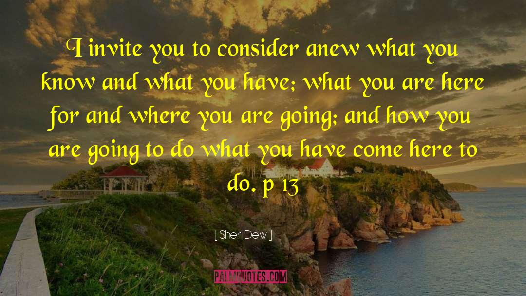 Where You Are Going quotes by Sheri Dew