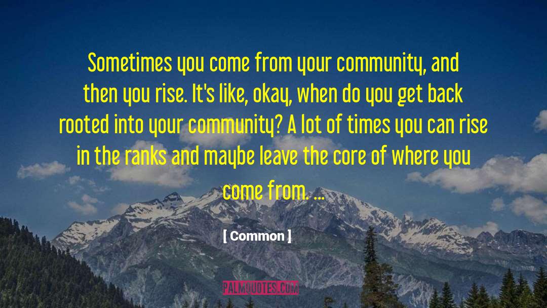 Where You Come quotes by Common