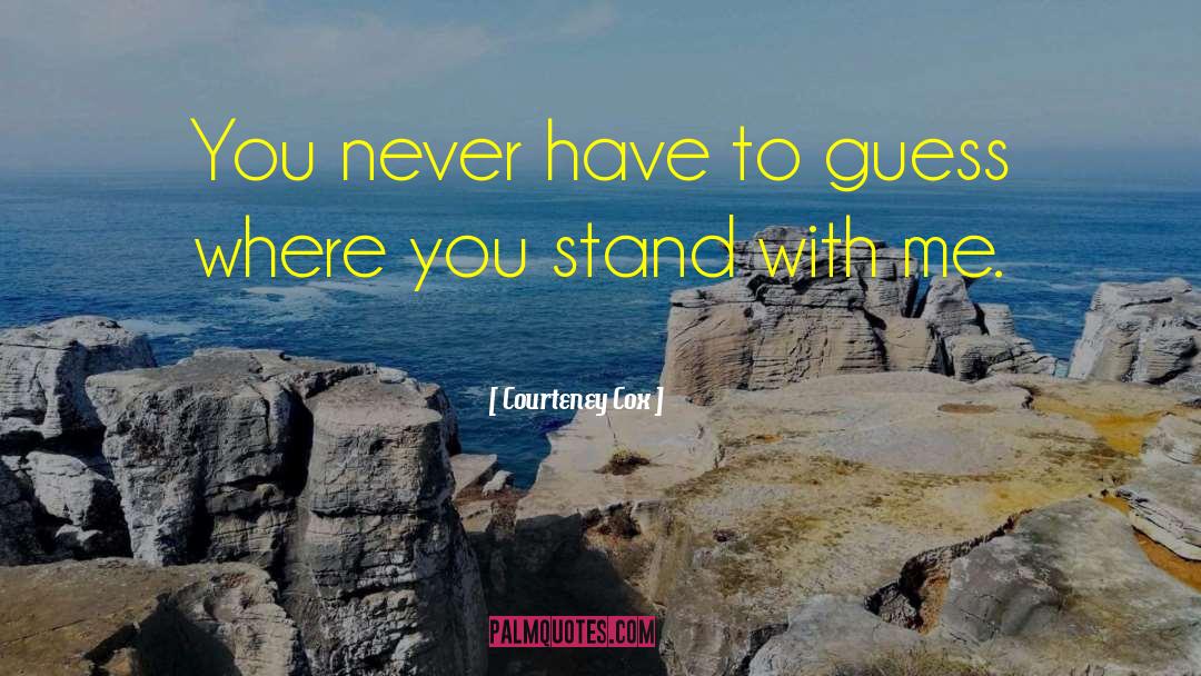 Where You Stand quotes by Courteney Cox