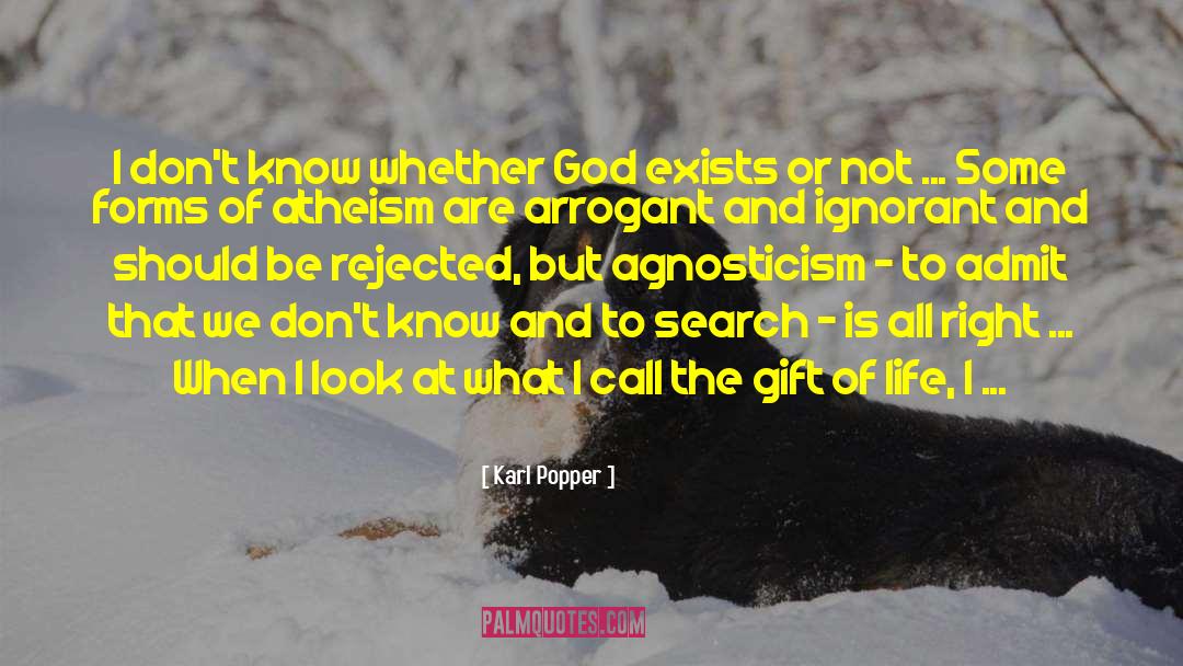 Whether God Exists quotes by Karl Popper