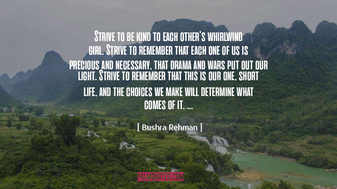 Whirlwind quotes by Bushra Rehman