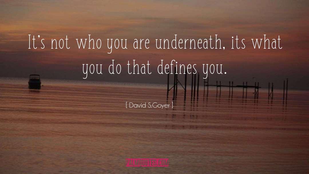 Who You Are quotes by David S.Goyer