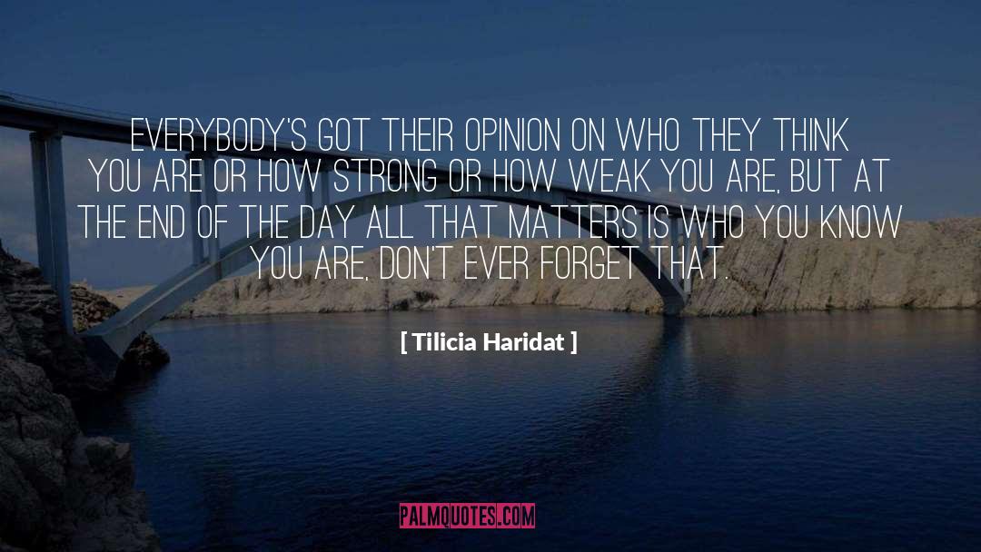 Who You Know quotes by Tilicia Haridat