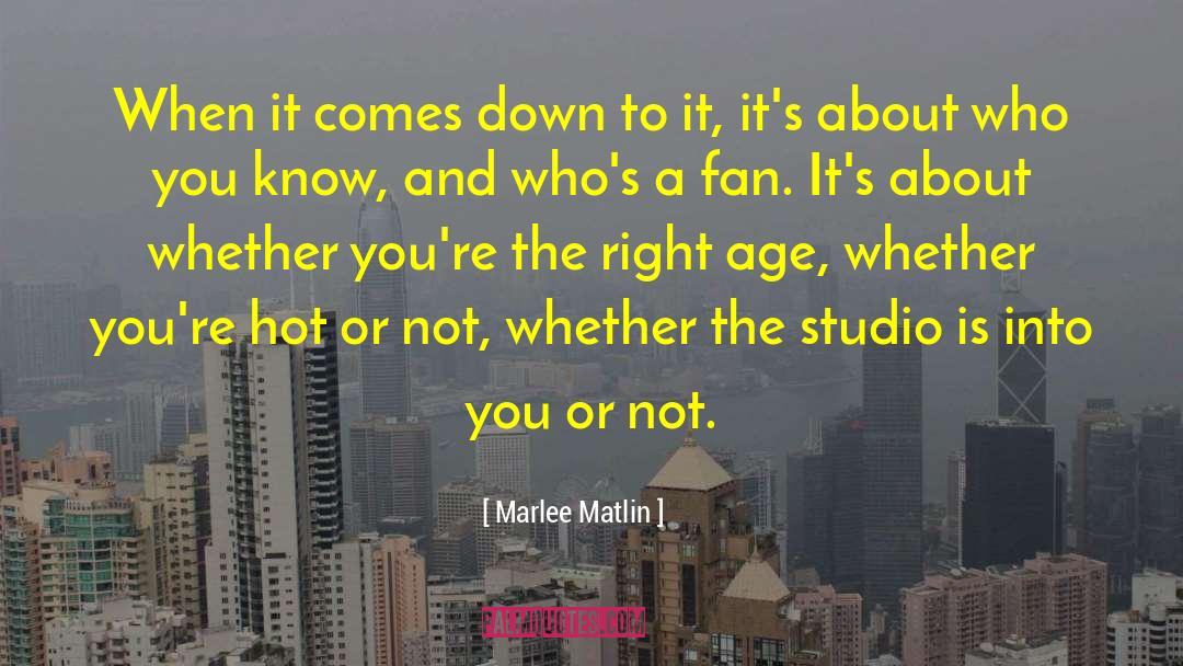 Who You Know quotes by Marlee Matlin