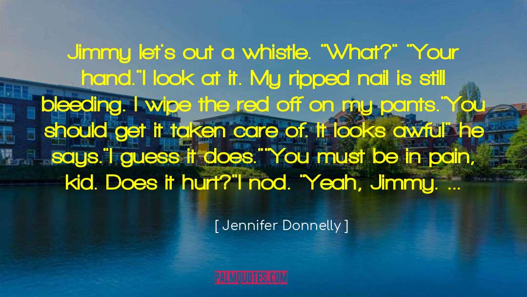 Why Does It Hurt quotes by Jennifer Donnelly