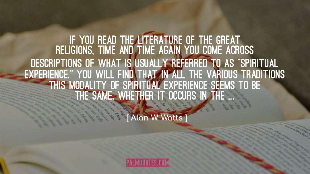 Why Literature quotes by Alan W. Watts