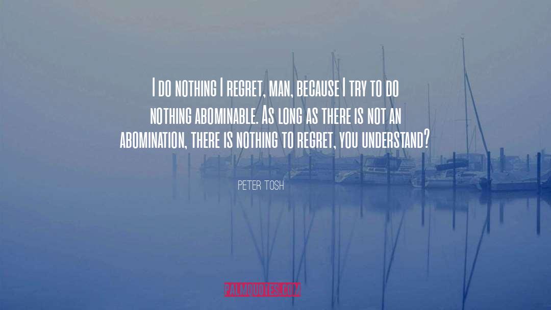 Why Regret quotes by Peter Tosh