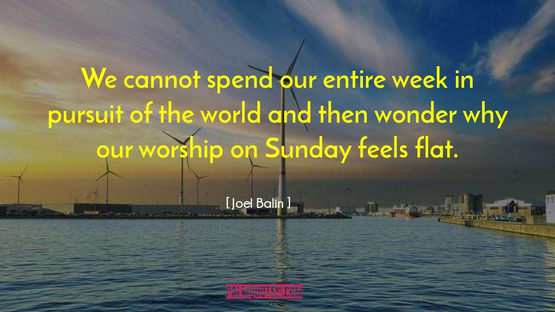 Why We Worship God quotes by Joel Balin