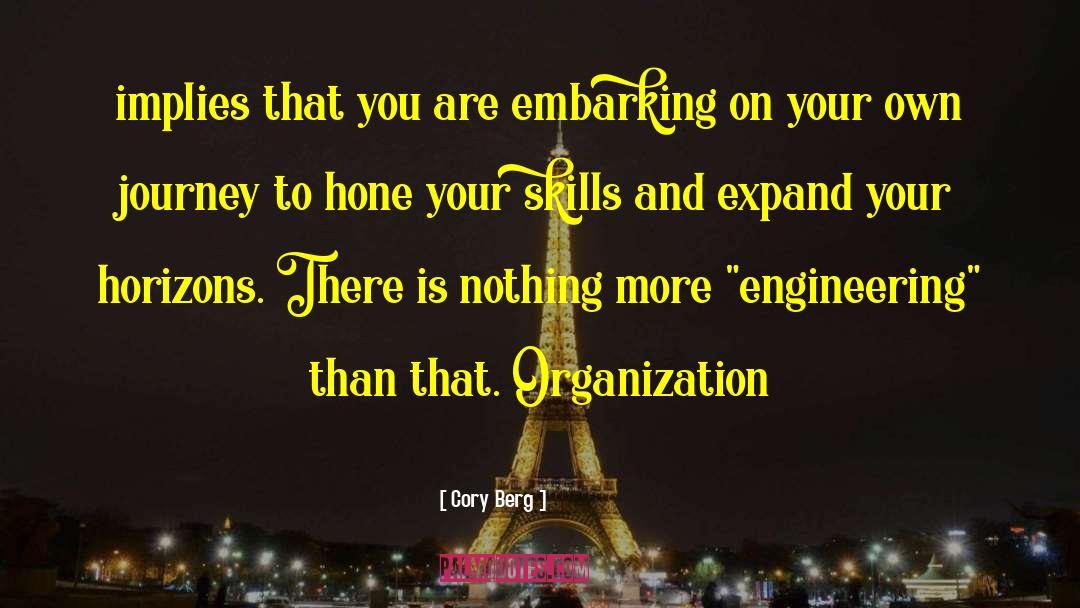 Widening Your Horizons quotes by Cory Berg