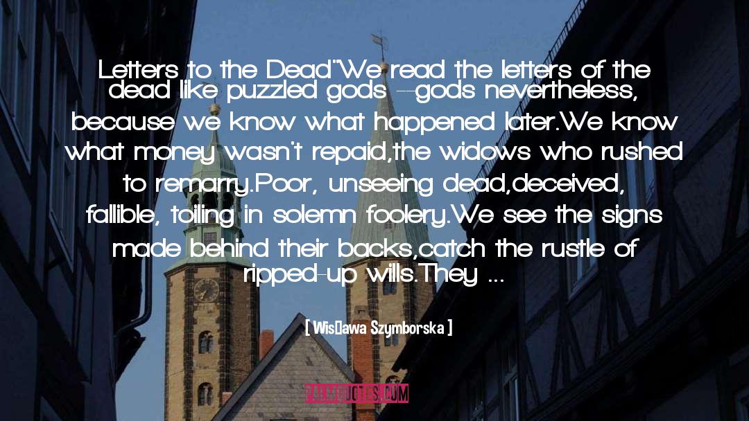 Widows quotes by Wisława Szymborska