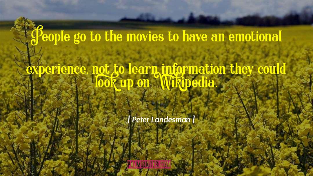 Wikipedia quotes by Peter Landesman