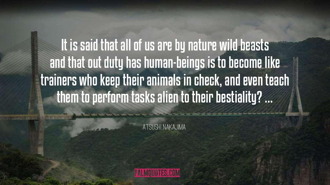 Wild Beasts quotes by Atsushi Nakajima