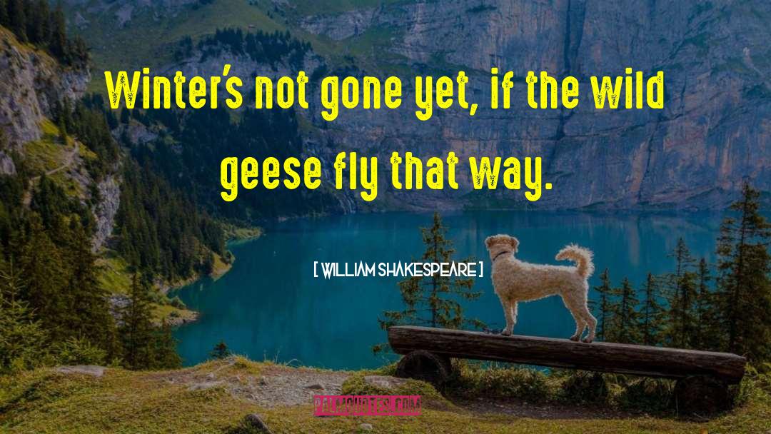 Wild Geese quotes by William Shakespeare