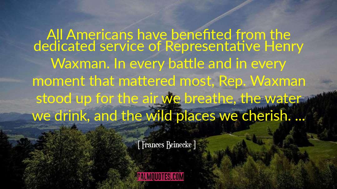 Wild Places quotes by Frances Beinecke