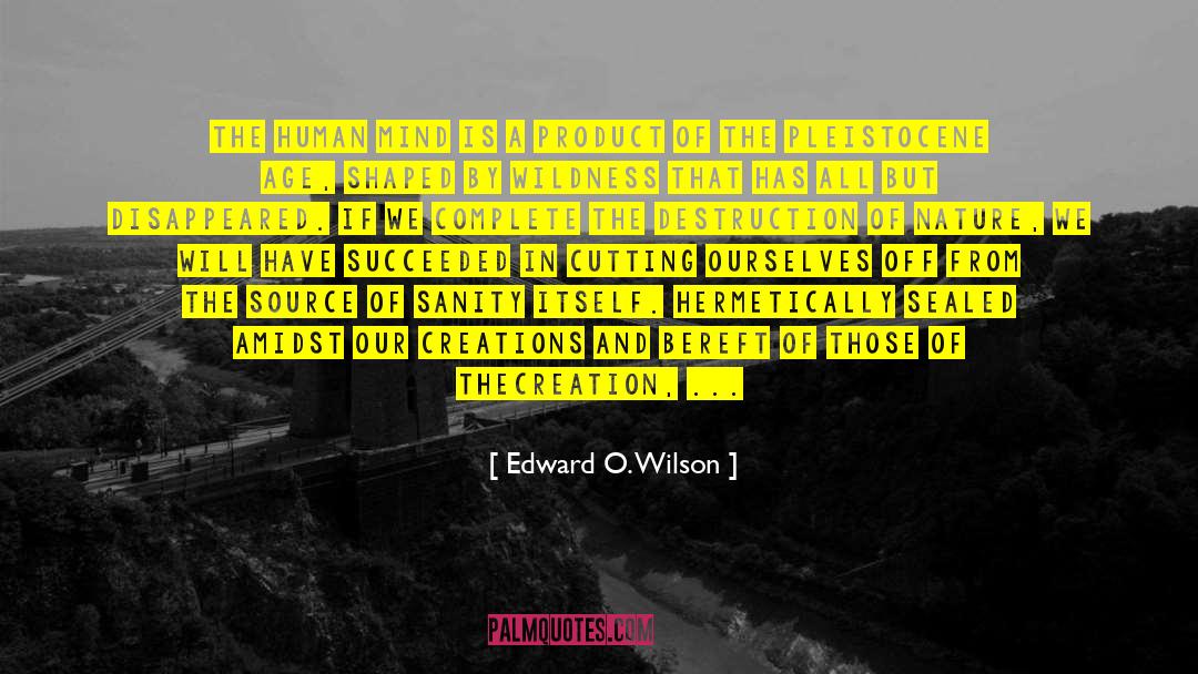 Wildness quotes by Edward O. Wilson