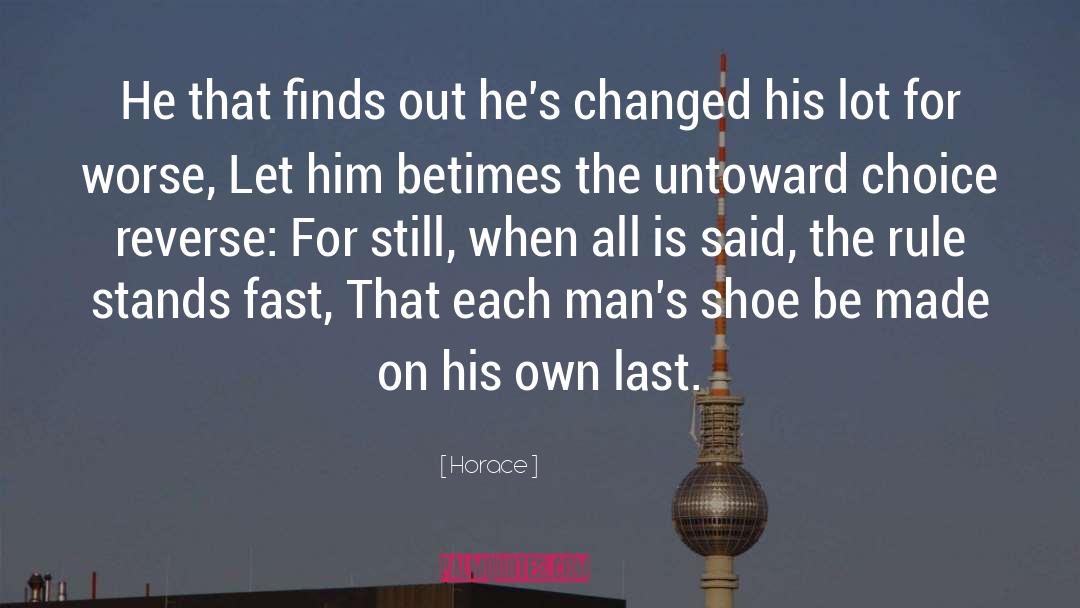 Wildsmith Shoe quotes by Horace
