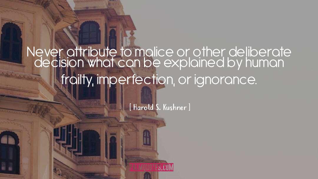 Wilful Ignorance quotes by Harold S. Kushner