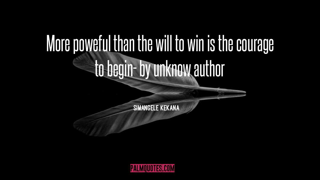 Will To Win quotes by Simangele Kekana