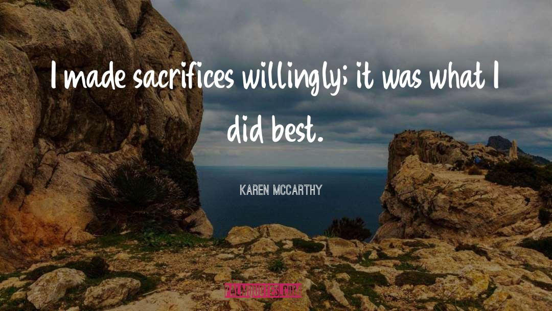 Willingly quotes by Karen McCarthy