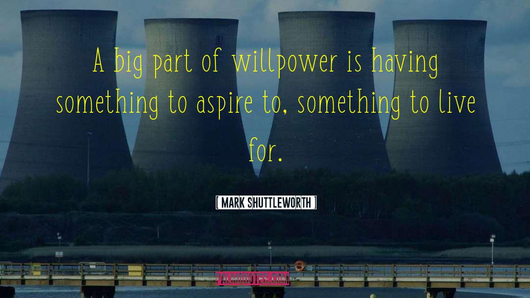 Willpower quotes by Mark Shuttleworth