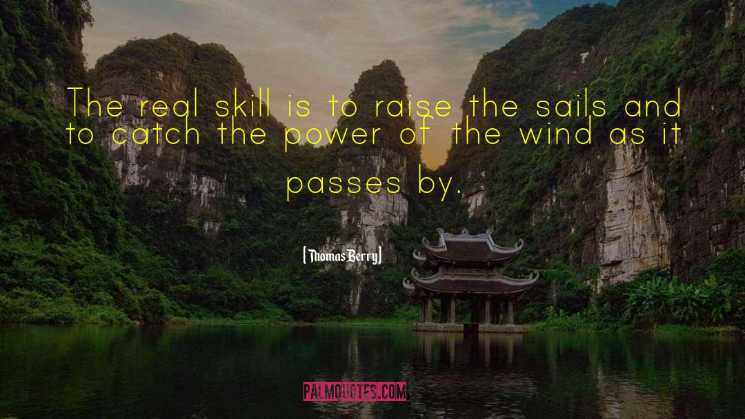 Wind Adjust Sails Quote quotes by Thomas Berry