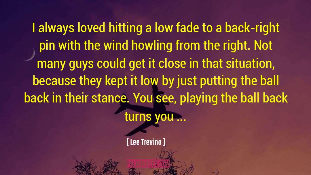 Wind Howling quotes by Lee Trevino