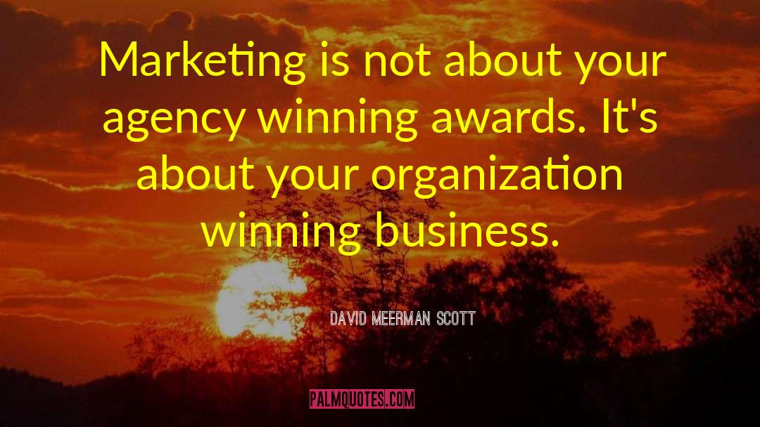 Winning Awards quotes by David Meerman Scott