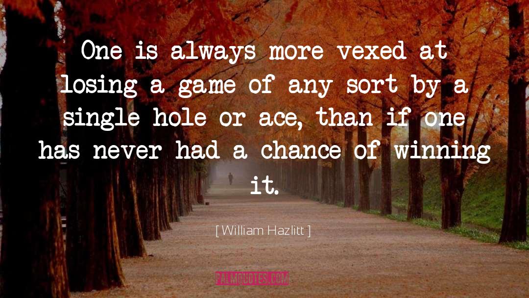 Winning Games quotes by William Hazlitt