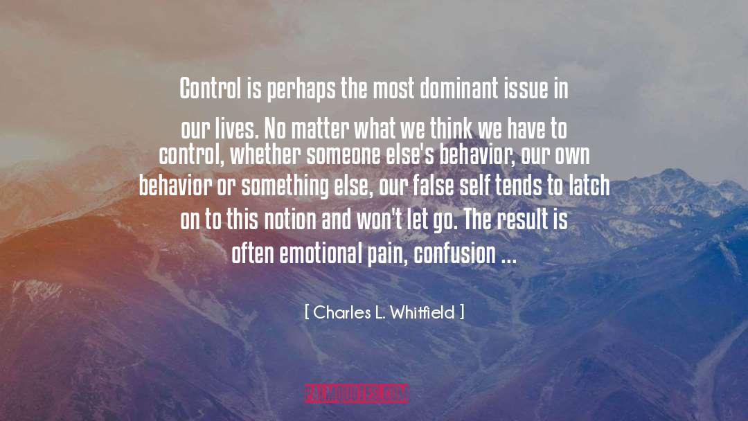 Winning Self Control quotes by Charles L. Whitfield