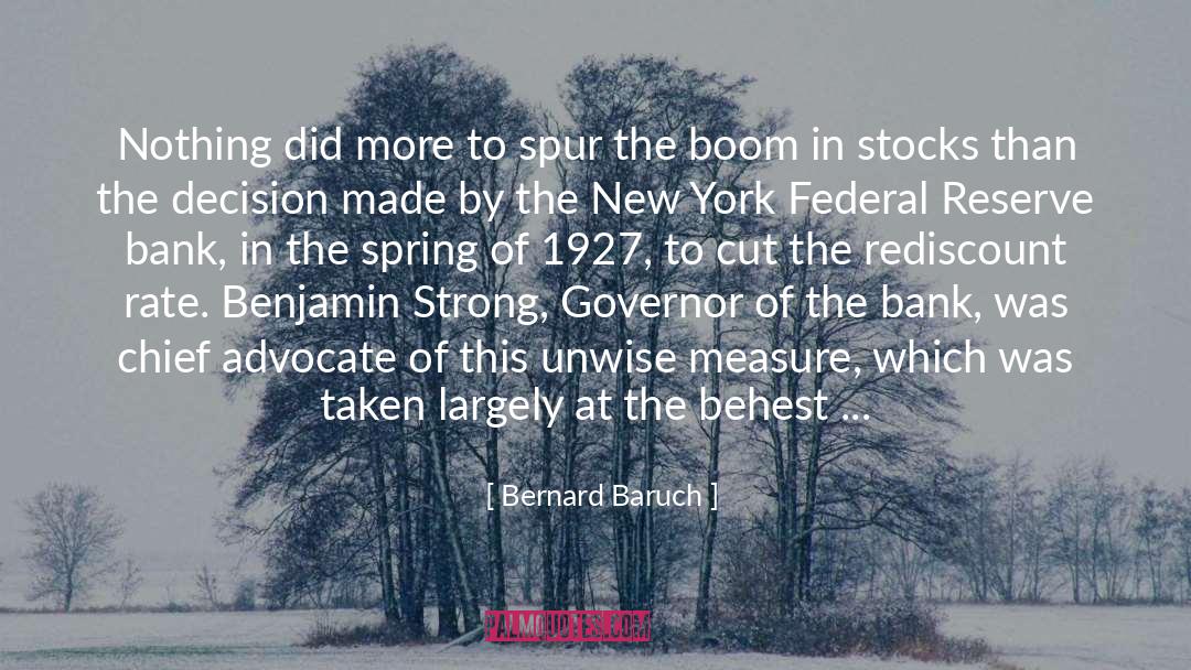 Winter In New York quotes by Bernard Baruch