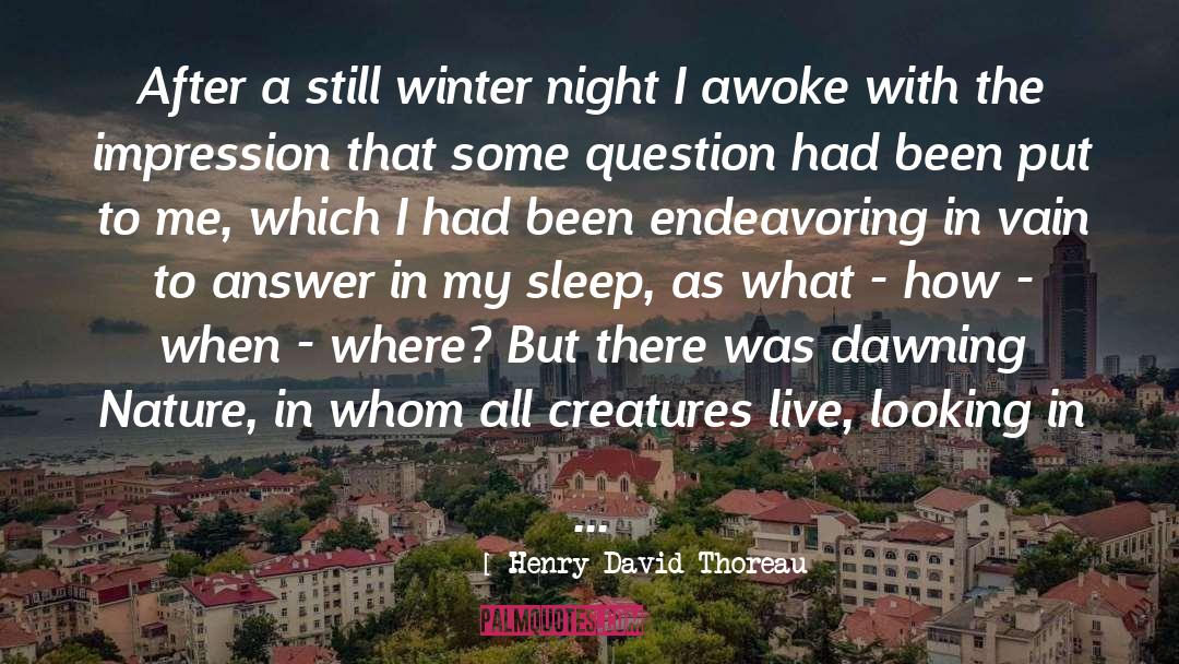 Winter Night quotes by Henry David Thoreau