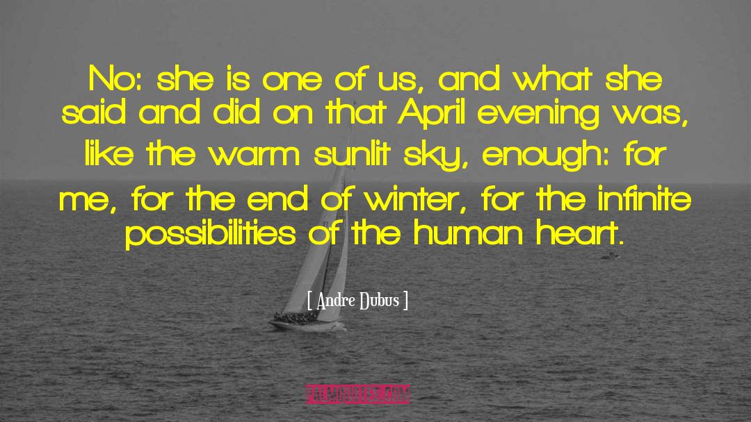 Winter Sky Aflame quotes by Andre Dubus