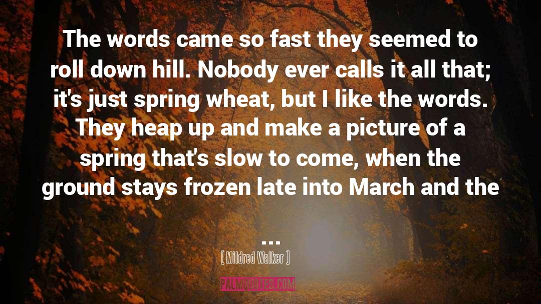 Winter To Spring quotes by Mildred Walker