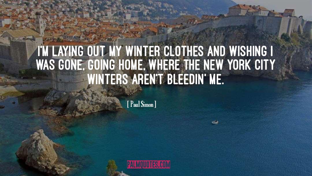 Winters quotes by Paul Simon