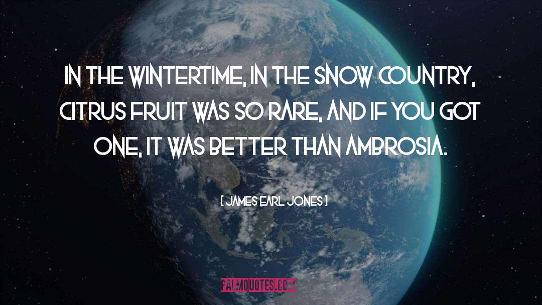 Wintertime quotes by James Earl Jones