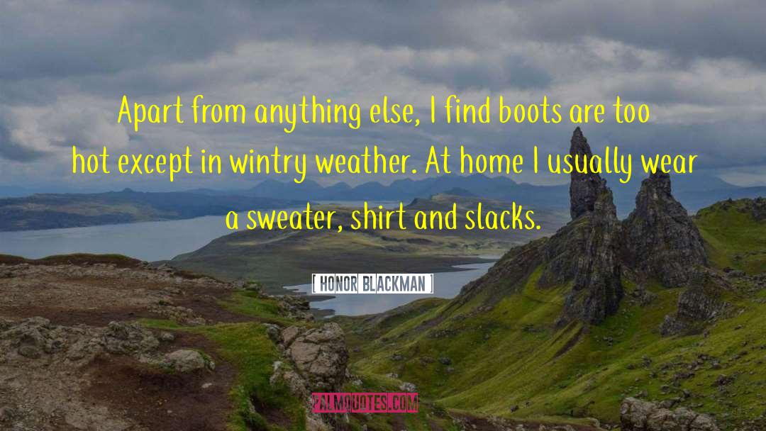 Wintry quotes by Honor Blackman