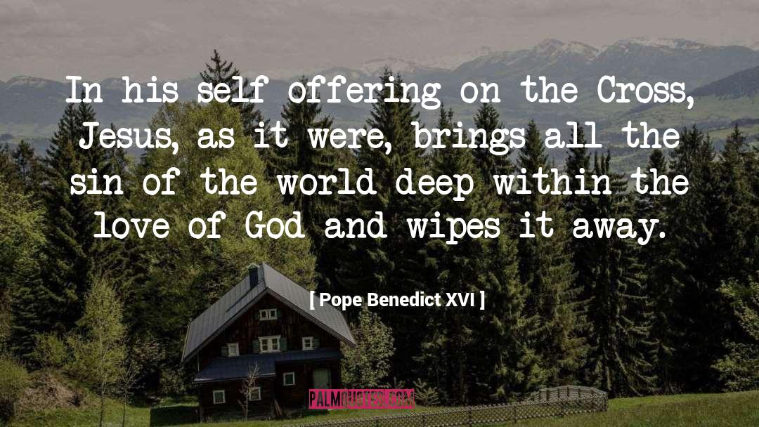 Wipes quotes by Pope Benedict XVI