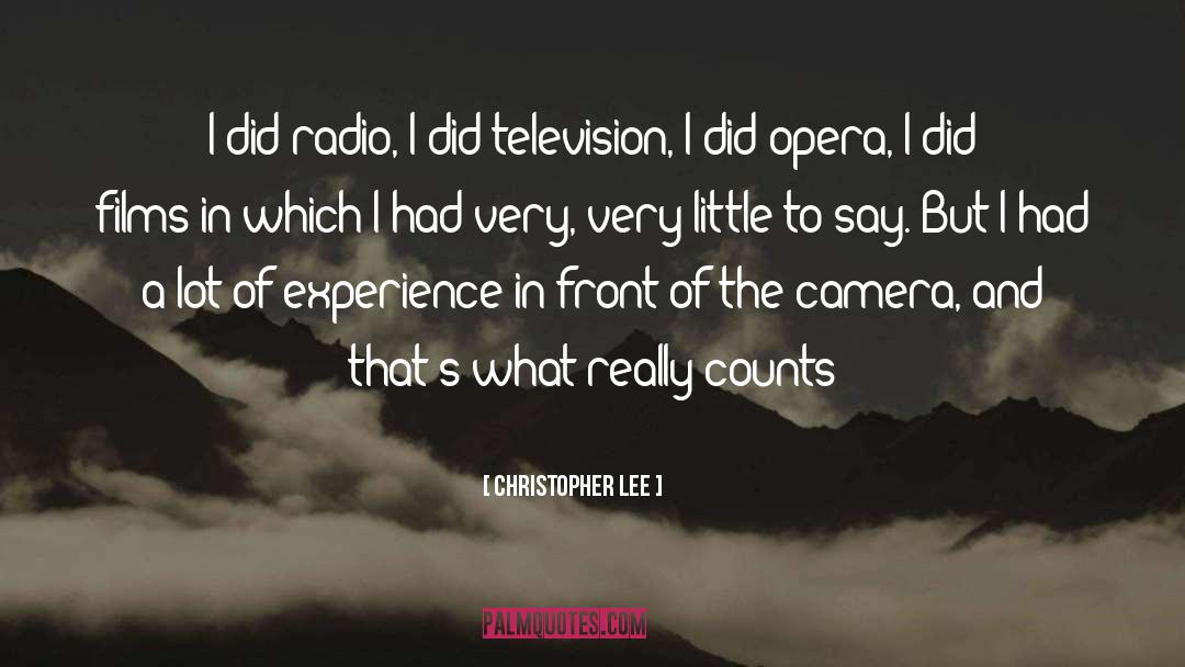 Wireless Cameras quotes by Christopher Lee