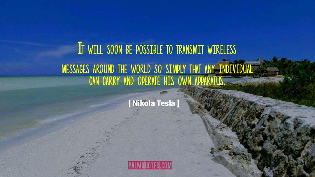 Wireless quotes by Nikola Tesla