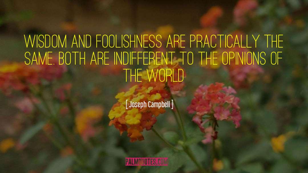 Wisdom And Foolishness quotes by Joseph Campbell