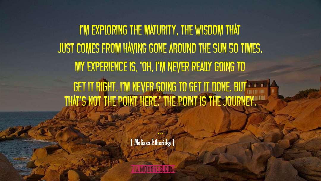 Wisdom Experience quotes by Melissa Etheridge