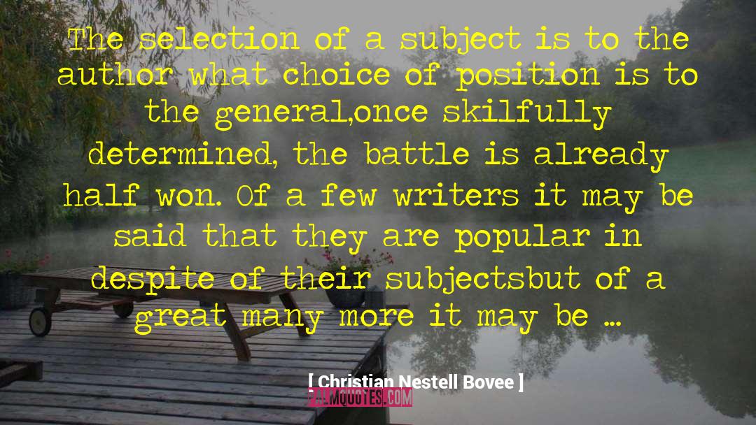 Wise Choices quotes by Christian Nestell Bovee
