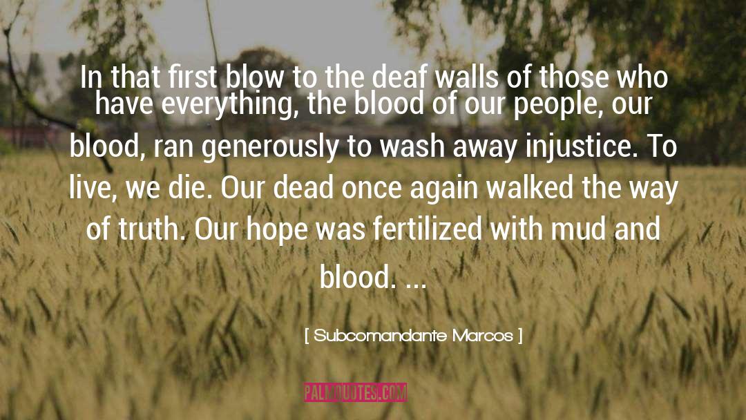 Wish To Die quotes by Subcomandante Marcos