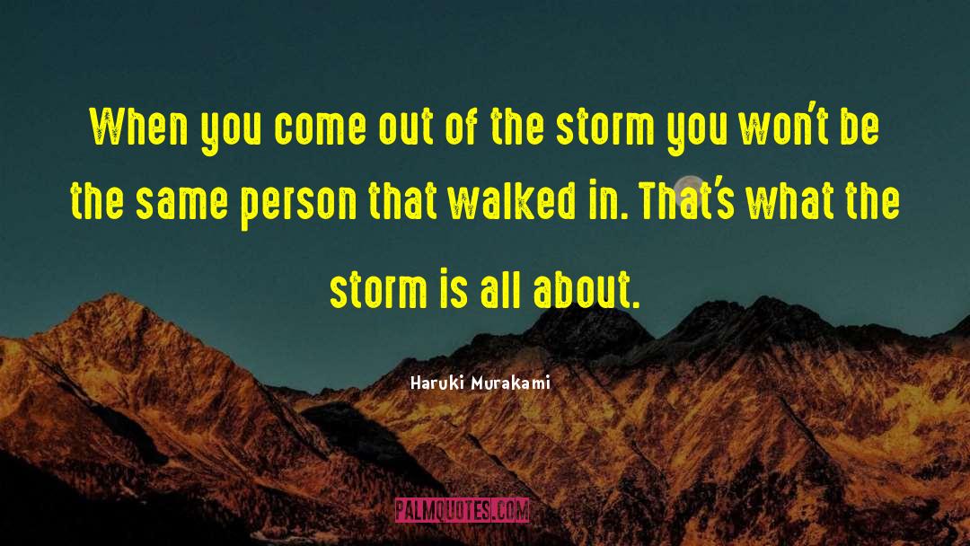 With Storm quotes by Haruki Murakami