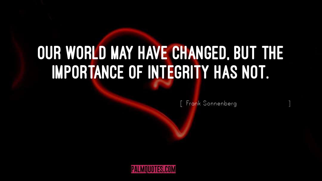 Without Integrity Quote quotes by Frank Sonnenberg