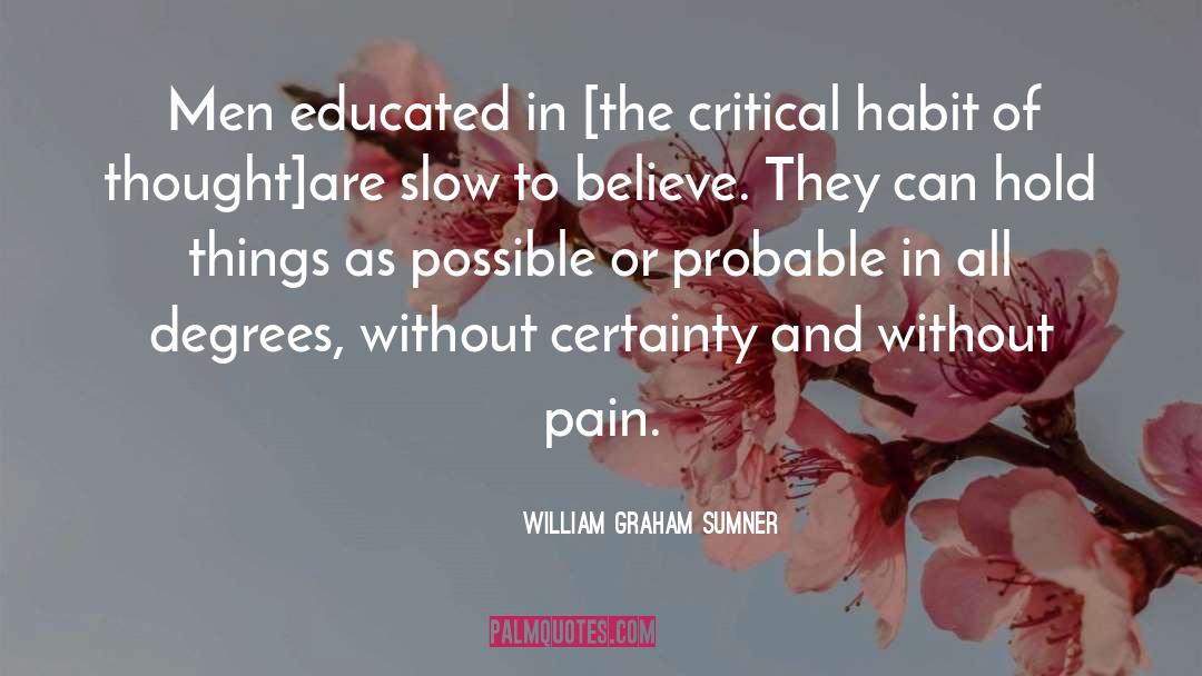 Without Pain quotes by William Graham Sumner