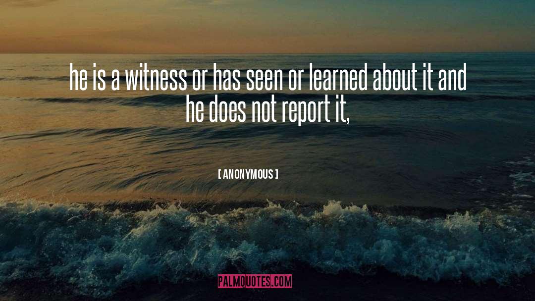 Witness quotes by Anonymous