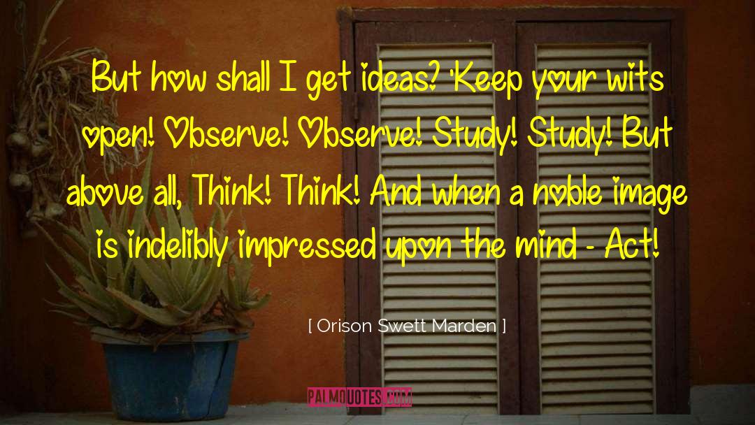 Wits quotes by Orison Swett Marden